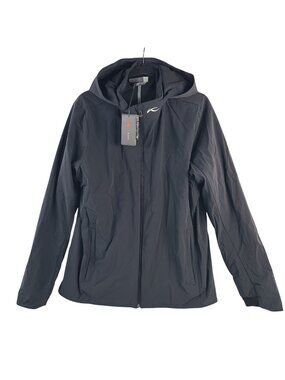 NWT Kjus Men's Atmosphere Jacket Black Lightweight Full Zip Hooded Size 50, M